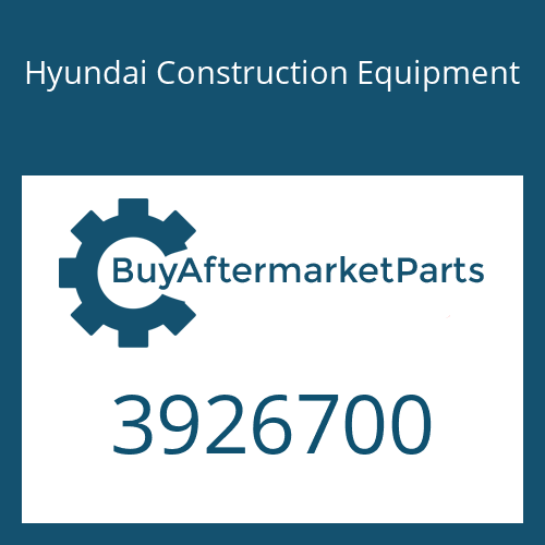 3926700 Hyundai Construction Equipment Spring-Valve