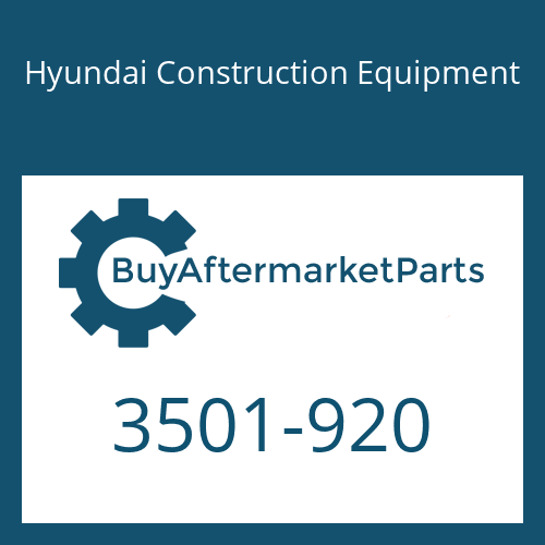 3501-920 Hyundai Construction Equipment Housing