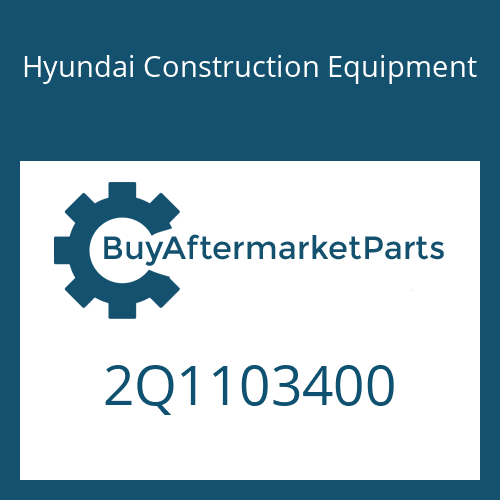 2Q1103400 Hyundai Construction Equipment O-RING