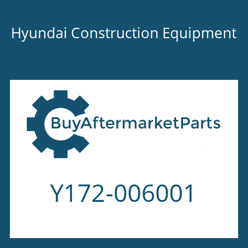 Y172-006001 Hyundai Construction Equipment O-Ring