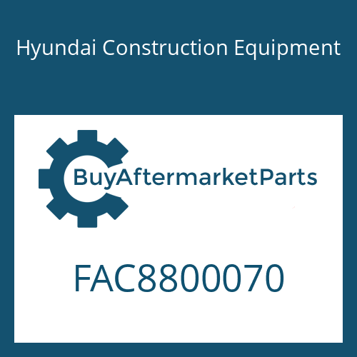FAC8800070 Hyundai Construction Equipment SEAL-OIL