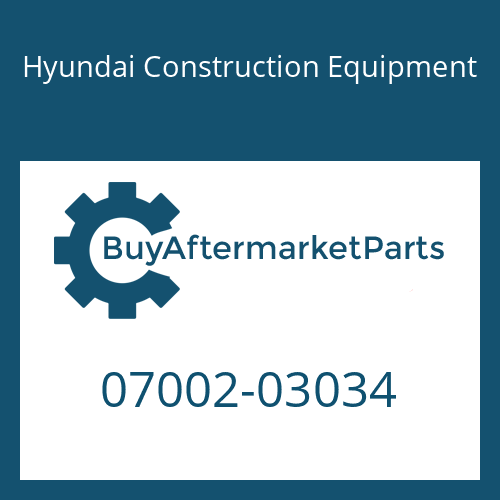 07002-03034 Hyundai Construction Equipment O-Ring