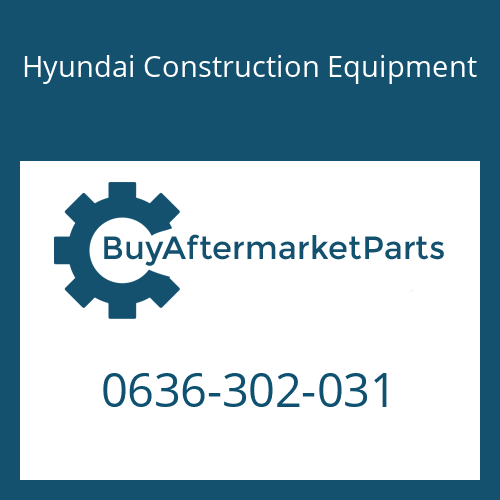 0636-302-031 Hyundai Construction Equipment Plug-Screw