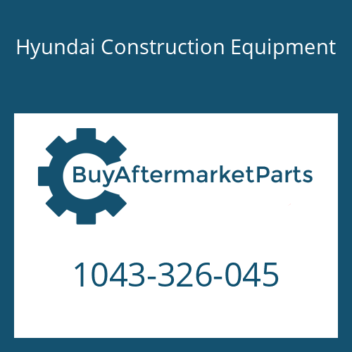 1043-326-045 Hyundai Construction Equipment Plate-Fixing