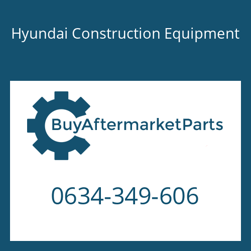 0634-349-606 Hyundai Construction Equipment O-Ring