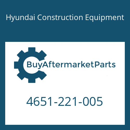 4651-221-005 Hyundai Construction Equipment Pipe-K1