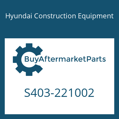 S403-221002 Hyundai Construction Equipment WASHER-PLAIN