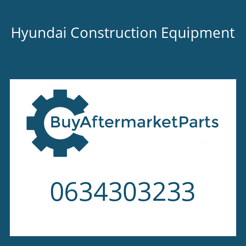 0634303233 Hyundai Construction Equipment O-Ring