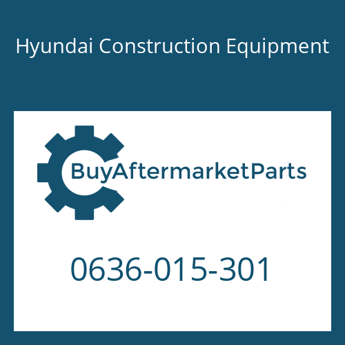 0636-015-301 Hyundai Construction Equipment Screw