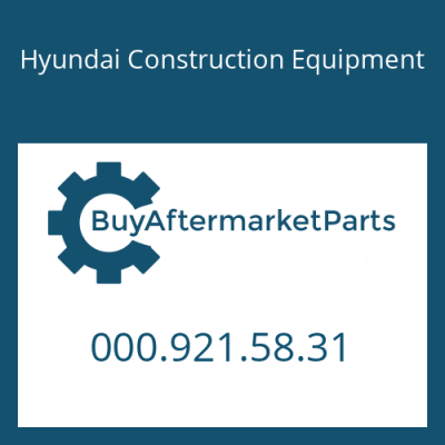 000.921.58.31 Hyundai Construction Equipment Spring-Pressure