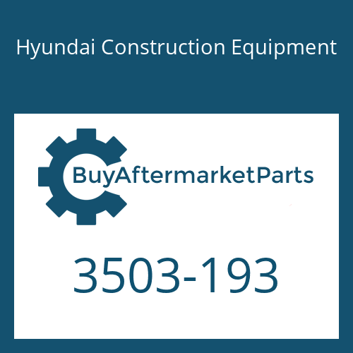 3503-193 Hyundai Construction Equipment COVER