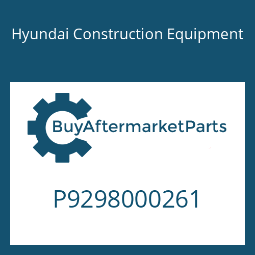 P9298000261 Hyundai Construction Equipment Nut