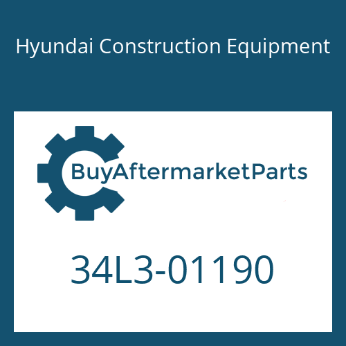 34L3-01190 Hyundai Construction Equipment PLATE