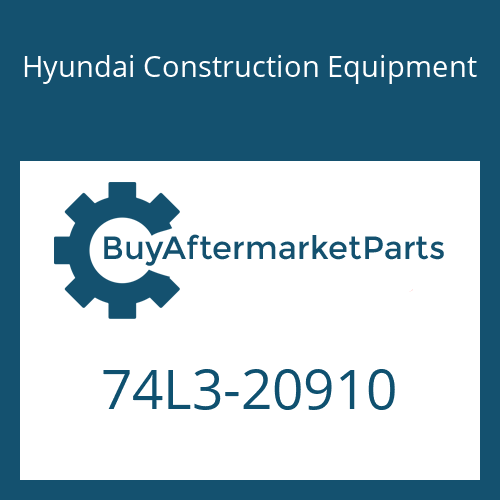 74L3-20910 Hyundai Construction Equipment PLATE