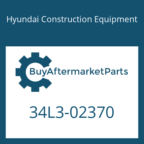 34L3-02370 Hyundai Construction Equipment PLATE