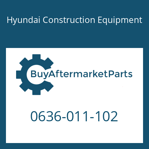 0636-011-102 Hyundai Construction Equipment Screw-Hex