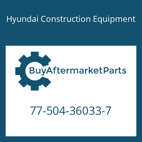 77-504-36033-7 Hyundai Construction Equipment Hose-High Pressure