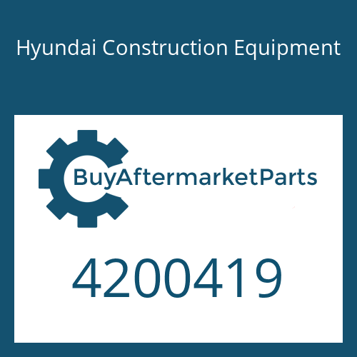 4200419 Hyundai Construction Equipment SEAL-DUST