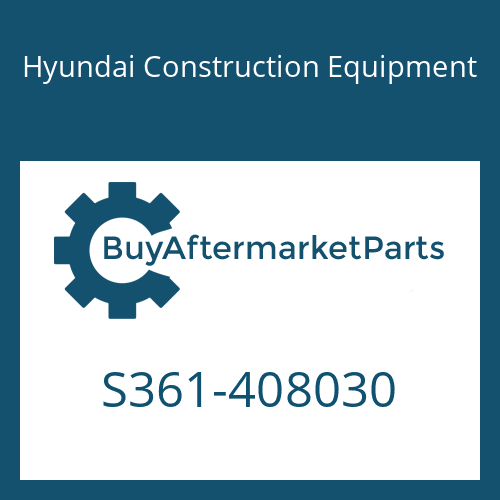 S361-408030 Hyundai Construction Equipment Plate-Tapped,2 Hole