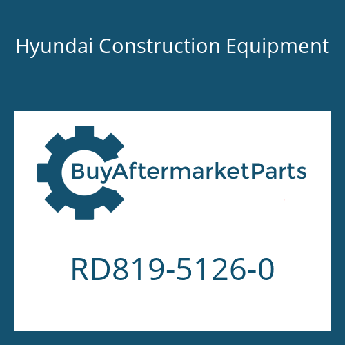 RD819-5126-0 Hyundai Construction Equipment Filter Assy