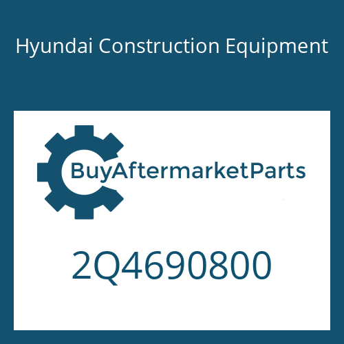 2Q4690800 Hyundai Construction Equipment O-RING