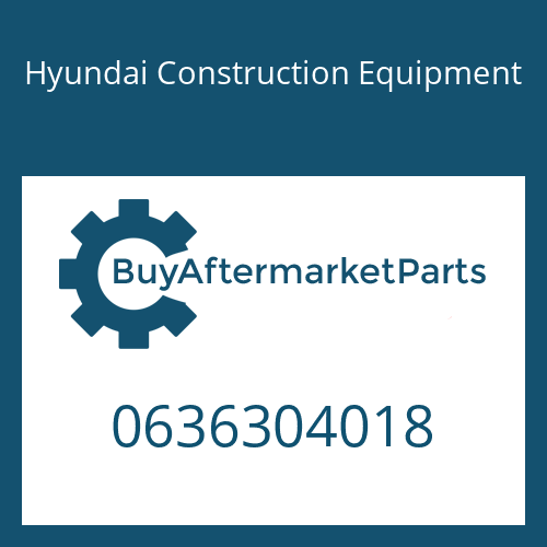 0636304018 Hyundai Construction Equipment Plug