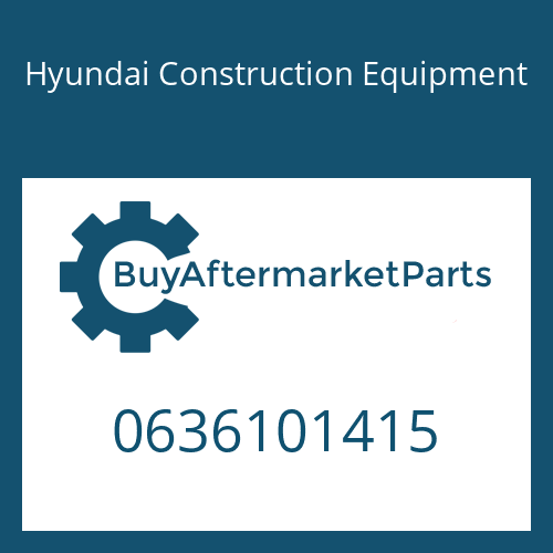 0636101415 Hyundai Construction Equipment Screw-Cap