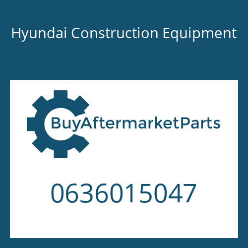 0636015047 Hyundai Construction Equipment Screw