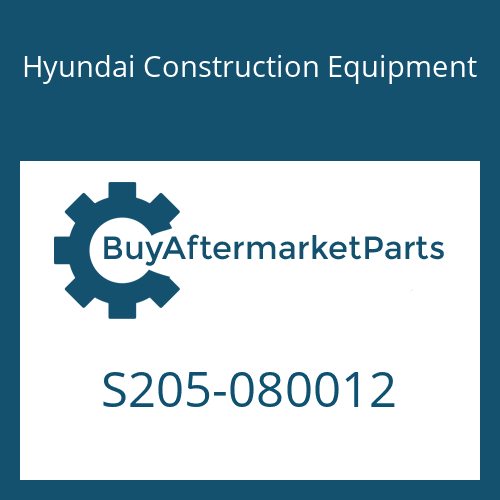 S205-080012 Hyundai Construction Equipment Nut Hex