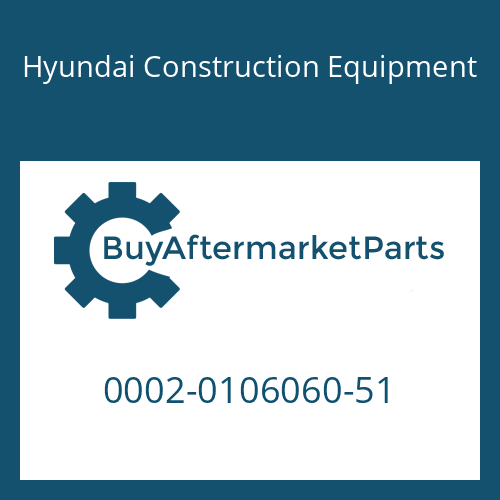 0002-0106060-51 Hyundai Construction Equipment Cap Screw