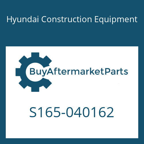 S165-040162 Hyundai Construction Equipment Screw-Cross Recess Round
