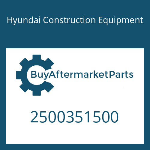 2500351500 Hyundai Construction Equipment Spacer