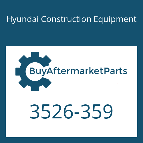 3526-359 Hyundai Construction Equipment CAP