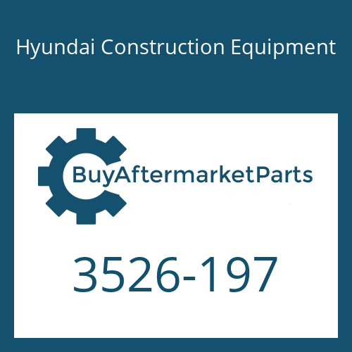 3526-197 Hyundai Construction Equipment PLUG