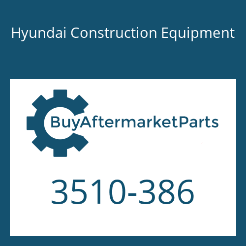 3510-386 Hyundai Construction Equipment PLUNGER ASSY