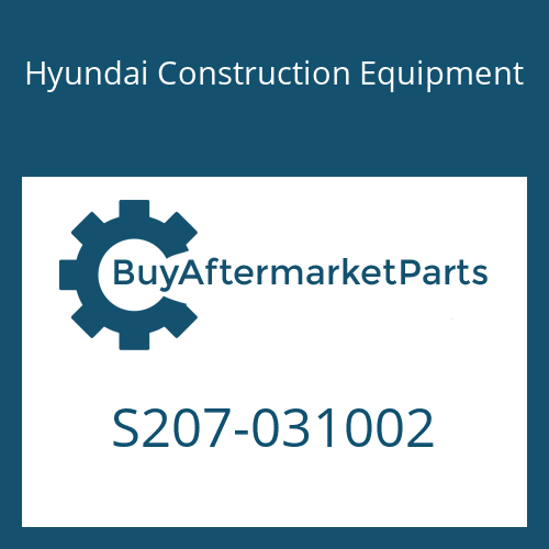 S207-031002 Hyundai Construction Equipment NUT-HEX