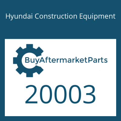 20003 Hyundai Construction Equipment Plate