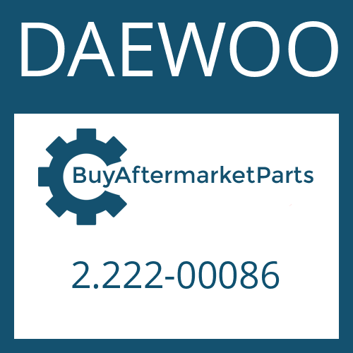 2.222-00086 DAEWOO INTERMEDIATE BRAKE DISC