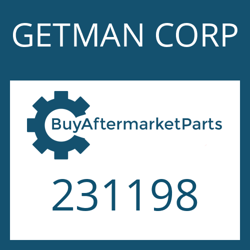 231198 GETMAN CORP GEAR + CLUTCH HUB