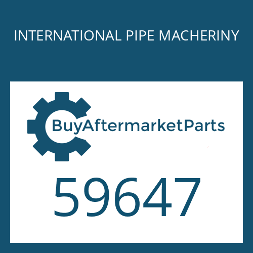 59647 INTERNATIONAL PIPE MACHERINY CAGE + CUP