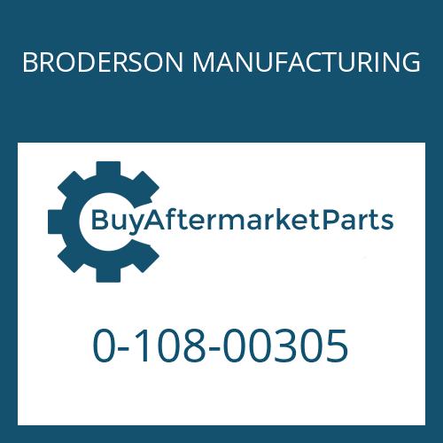 0-108-00305 BRODERSON MANUFACTURING THRUST WASHER