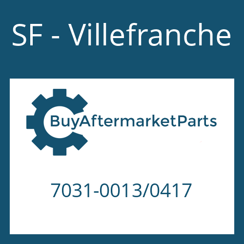 7031-0013/0417 SF - Villefranche DRIVESHAFT