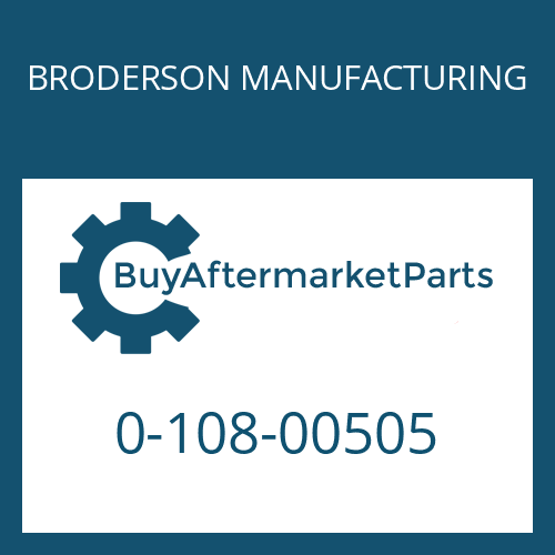 0-108-00505 BRODERSON MANUFACTURING TRUNNION SHIM