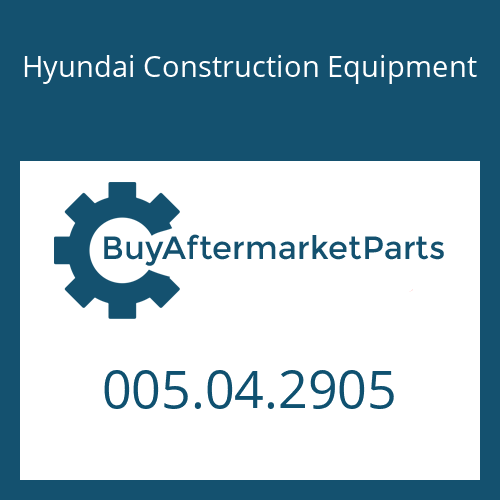 005.04.2905 Hyundai Construction Equipment Bearing