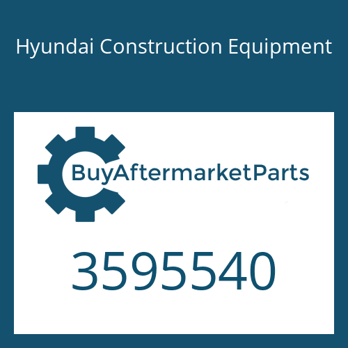 3595540 Hyundai Construction Equipment HOSE-PLAIN