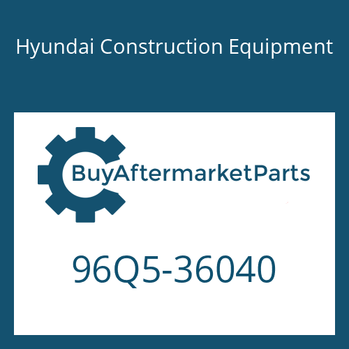 Hyundai Construction Equipment 96Q5-36040 - MANUAL-OPERATORS for Heavy Equipment