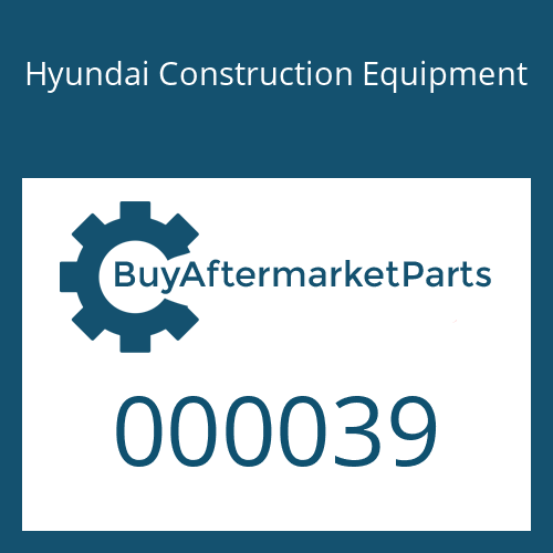 000039 Hyundai Construction Equipment BAND ASSY