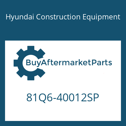 81Q6-40012SP Hyundai Construction Equipment AXLE ASSY-FRONT