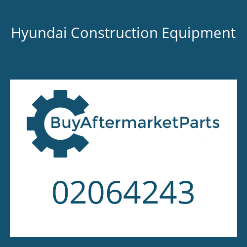 02064243 Hyundai Construction Equipment PISTON-VALVE
