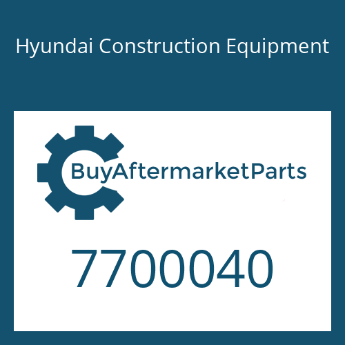 7700040 Hyundai Construction Equipment NUT-CAP